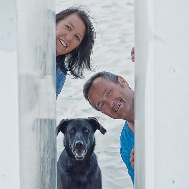 Hundefotos am Strand